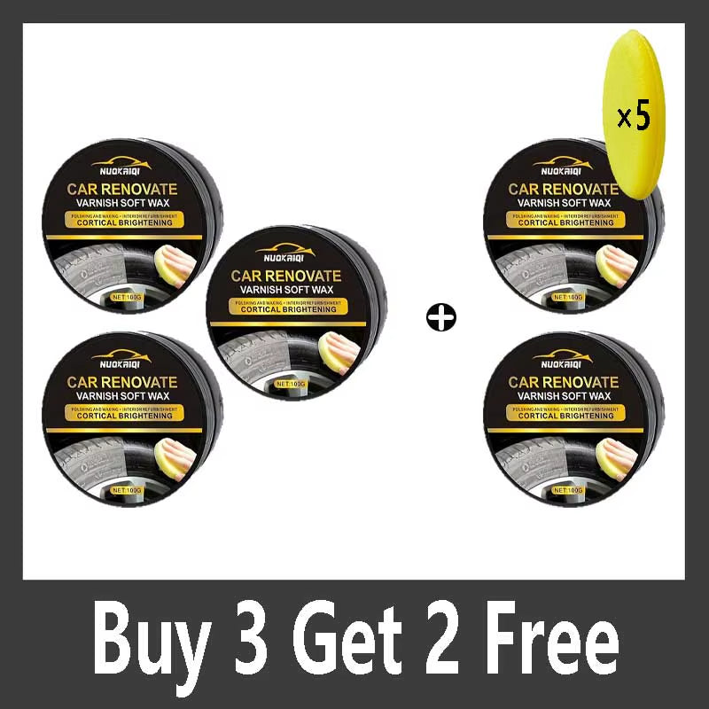 Tire Blackening Coating Wax - Hydrating Luster and Protection, Anti-Aging Tire Care Coating with Sponge Applicator