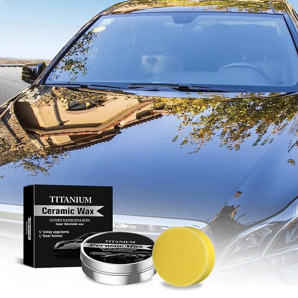 Car Scratch Repair Wax,Quick Carwash Car Wax,Titaniums Ceramic Wax Cream Professional Car Wax Coating Agents Car Care Products