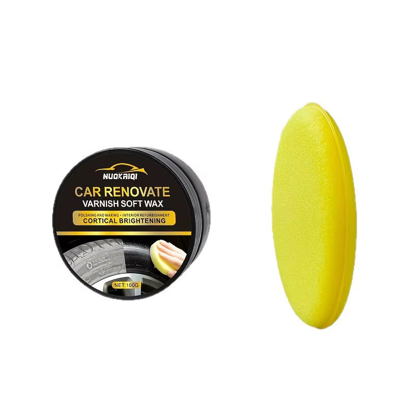 Tire Blackening Coating Wax - Hydrating Luster and Protection, Anti-Aging Tire Care Coating with Sponge Applicator