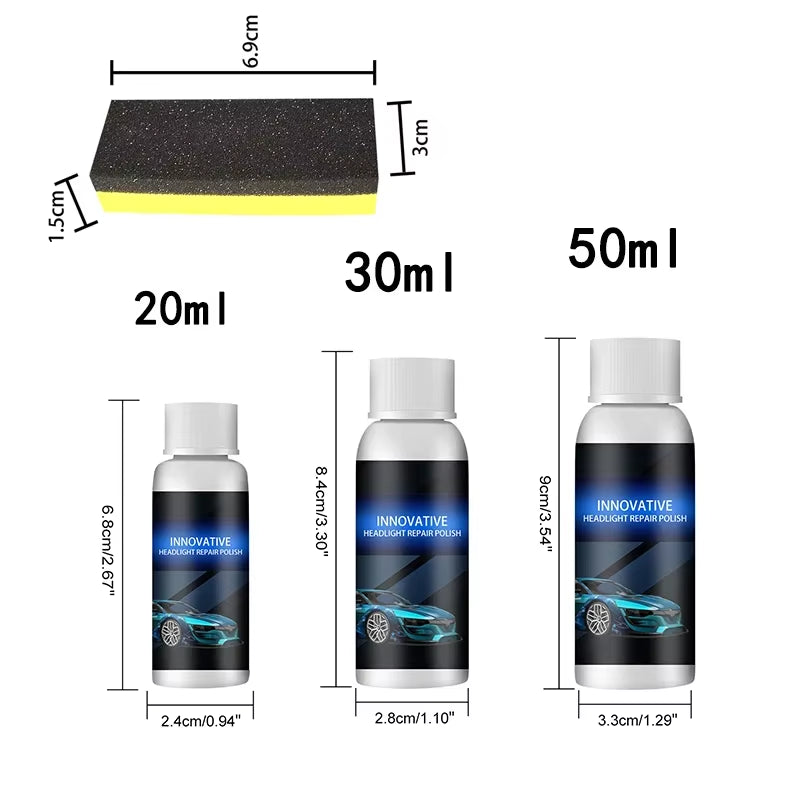 Car Headlight Repair Coating Solution Repair Kit Oxidation Rearview Coating Headlight Polishing Anti-Scratch Liquid Car Wash