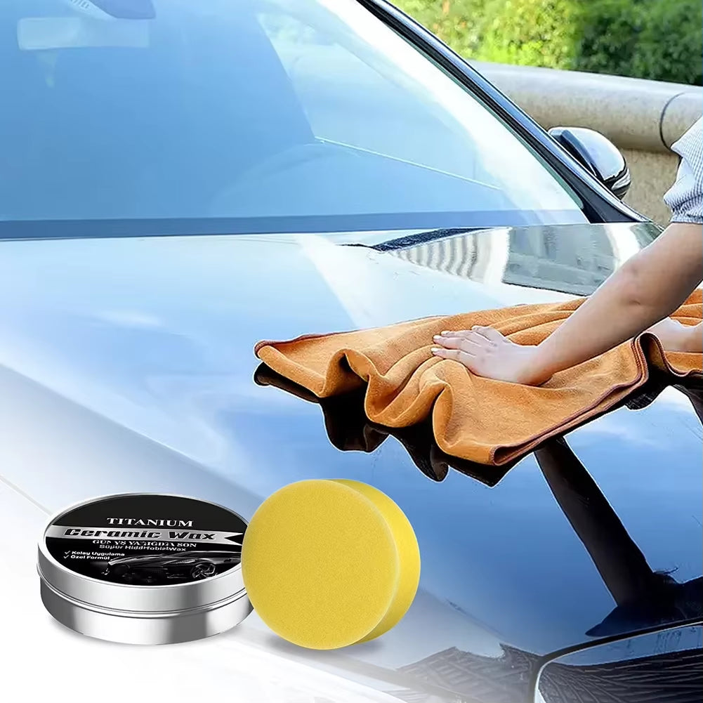 Car Scratch Repair Wax,Quick Carwash Car Wax,Titaniums Ceramic Wax Cream Professional Car Wax Coating Agents Car Care Products
