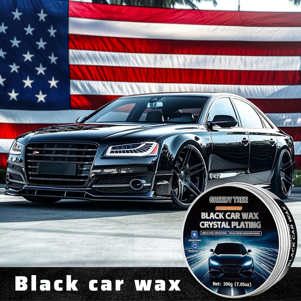 Car Paste Wax High Gloss Shine, Long Lasting Paint Protection, Superior Hydrophobic Water Repelling Properties, Natural Wax for Minor Scratch Repair and UV Protection, Safe for All Vehicles(Black)