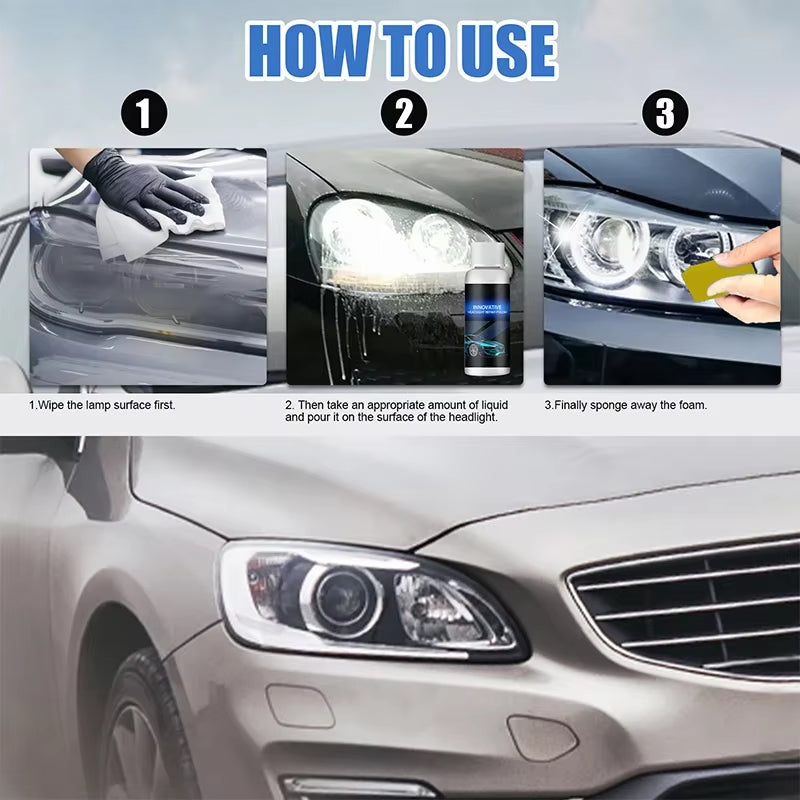 Car Headlight Repair Coating Solution Repair Kit Oxidation Rearview Coating Headlight Polishing Anti-Scratch Liquid Car Wash