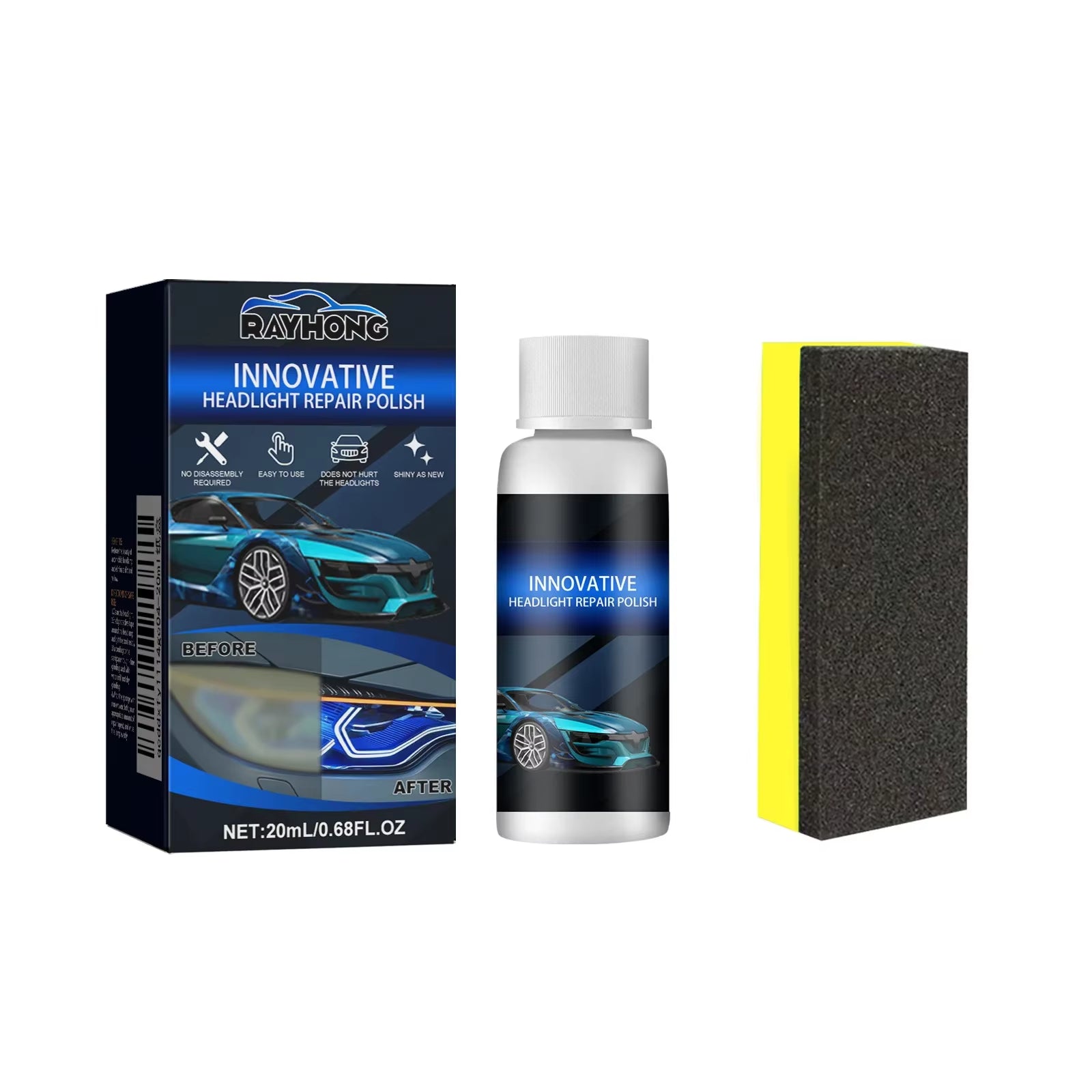 Car Headlight Repair Coating Solution Repair Kit Oxidation Rearview Coating Headlight Polishing Anti-Scratch Liquid Car Wash