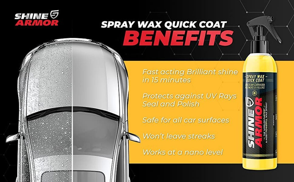 SHINE ARMOR Car Wax with Carnauba Wax - Liquid Spray Wax for Car - Hybrid Hyd...
