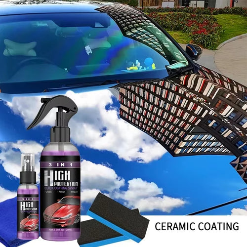 3 in 1 Car Ceramic Coating Spray Auto Nano Ceramic Coating Car Exterior Scratch Restorer Ceramic Spray Coating