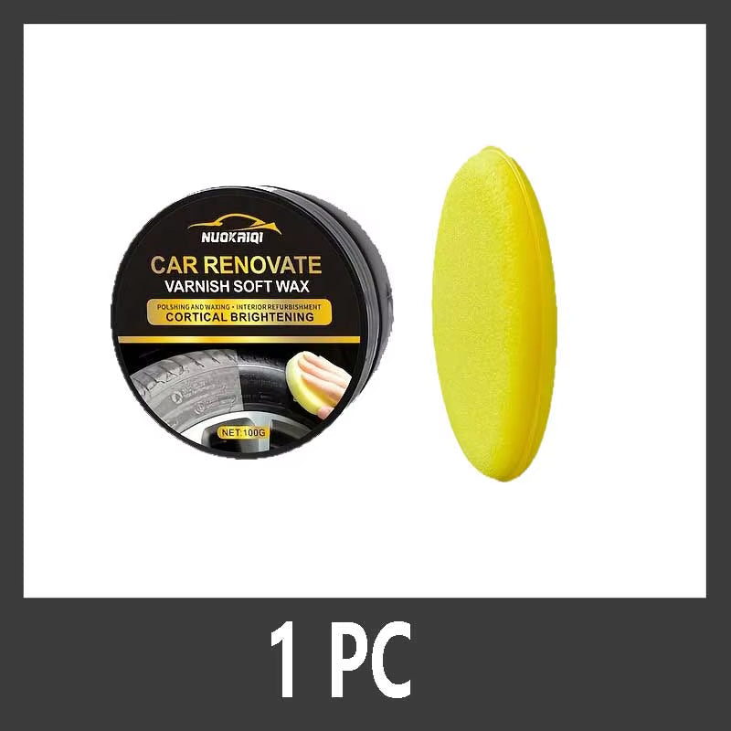 Tire Blackening Coating Wax - Hydrating Luster and Protection, Anti-Aging Tire Care Coating with Sponge Applicator