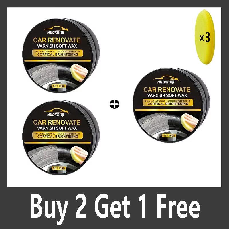 Tire Blackening Coating Wax - Hydrating Luster and Protection, Anti-Aging Tire Care Coating with Sponge Applicator